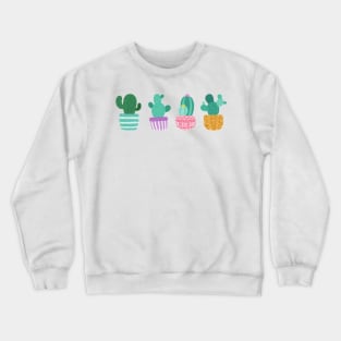 Fab Four: Funky Potted Cactus Set Crewneck Sweatshirt